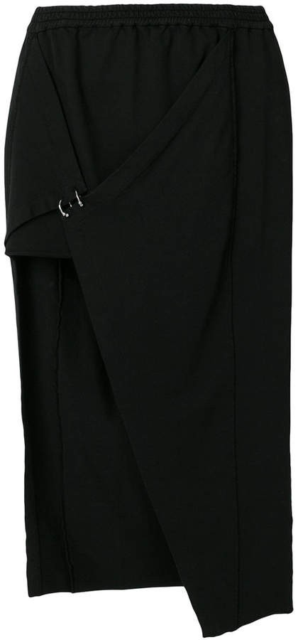 asymmetric frilled skirt