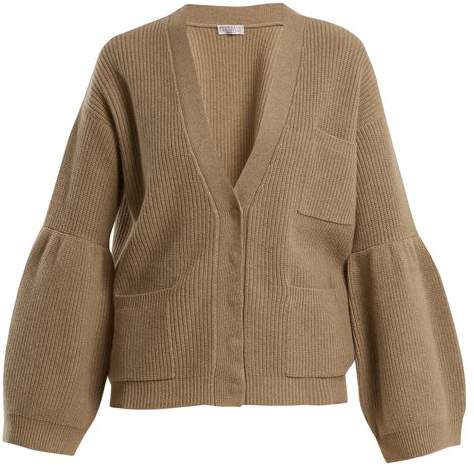 Cable-knit cashmere cardigan