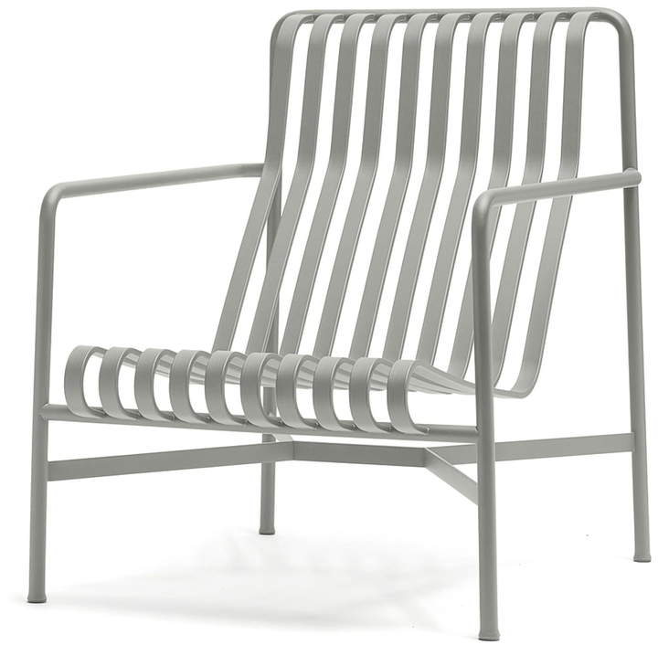 Hay - Palissade Lounge Chair High, Hellgrau