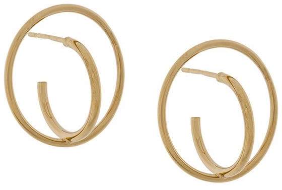 Kleine 'Saturn' Ohrstecker mit Gelbgoldvermeil