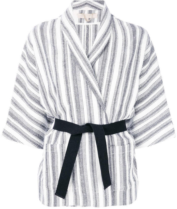 striped design jacket