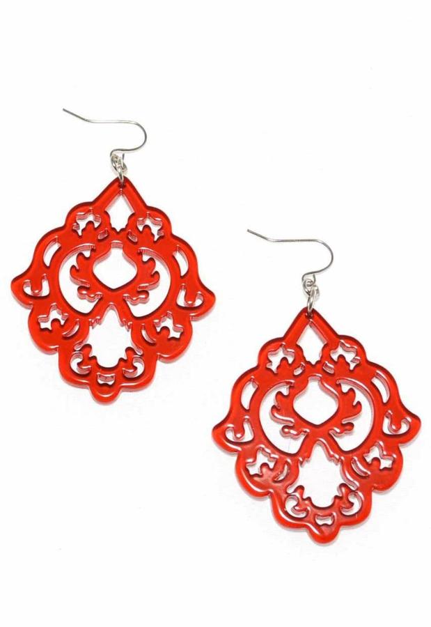  Red Statement Earrings