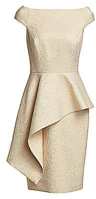 Teri Jon by Rickie Freeman Women's Off-The-Shoulder Asymmetric Peplum Dress Teri Jon by Rickie Freeman Women's Off-The-Shoulder Asymmetric Peplum Dress