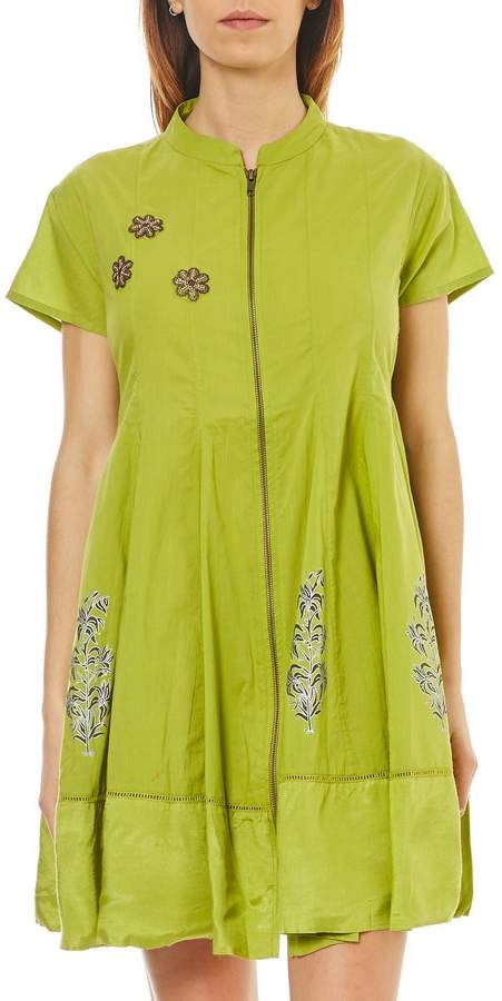 Double Jeu Ausgestelltes Kleid - grün