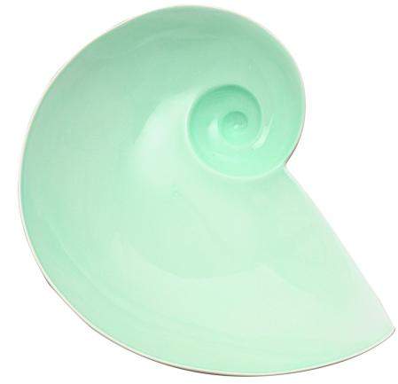 Mondschneckenschale 20 cm weiß/türkis von Nymphenburg