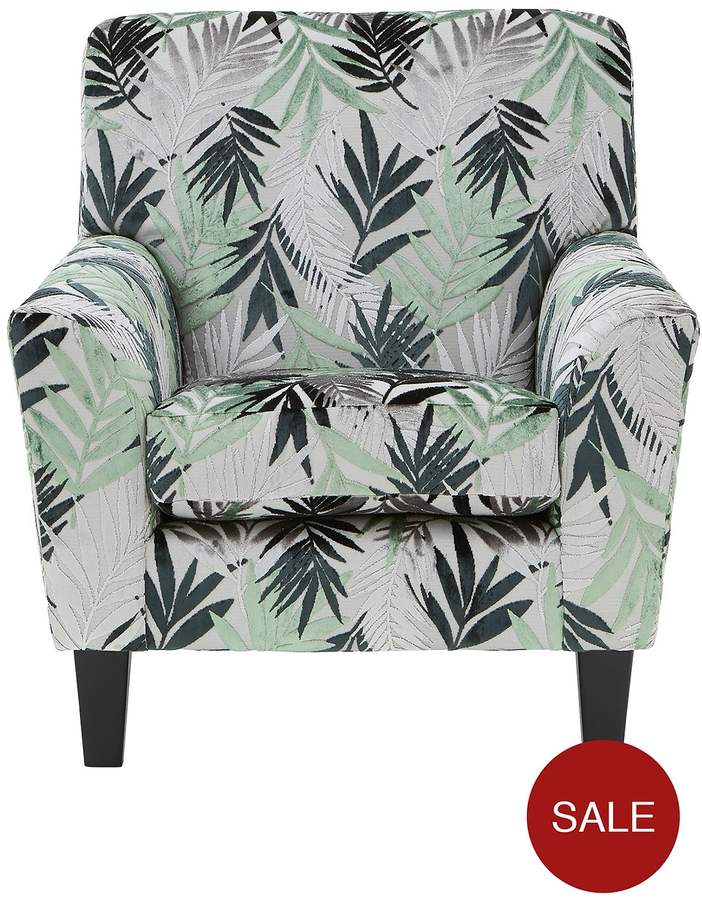 Palm Fabric Accent Chair