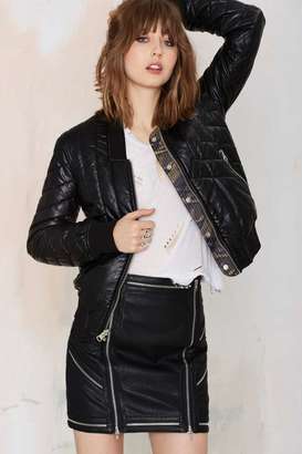 Blank NYC Side Piece Quilted Bomber Jacket