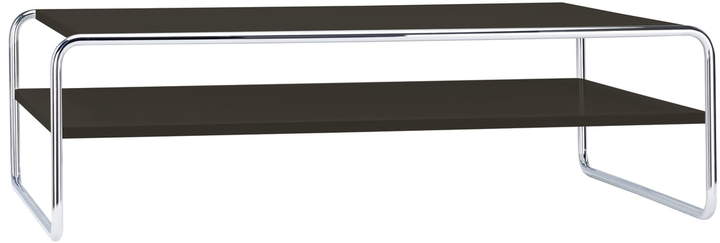 Thonet - B 20 b/1 Couchtisch, Chrom / tiefschwarz (RAL 9005)