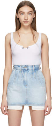 Off-White White Cutted Tank Top