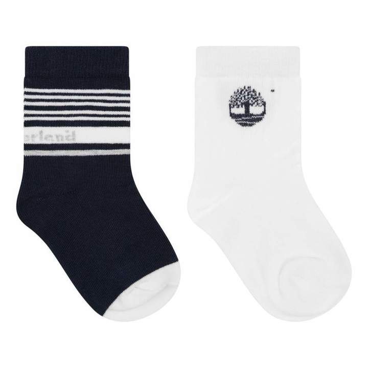 TimberlandBaby Boys Navy & White Socks Set (2 Pairs)