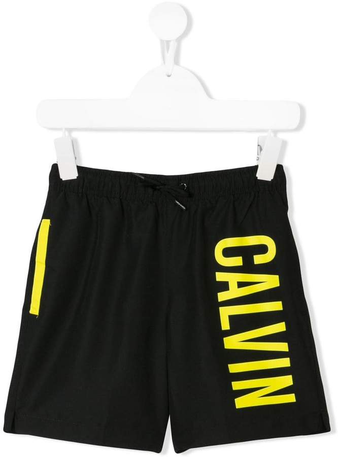 Calvin Klein Kids logo print track shorts