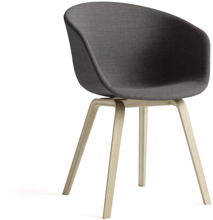 Hay - About A Chair AAC 23, Eiche geseift / Vollpolster dunkelGrau (Remix 163) (EU)