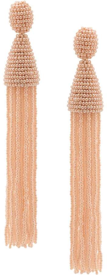 long beaded tassel earrings