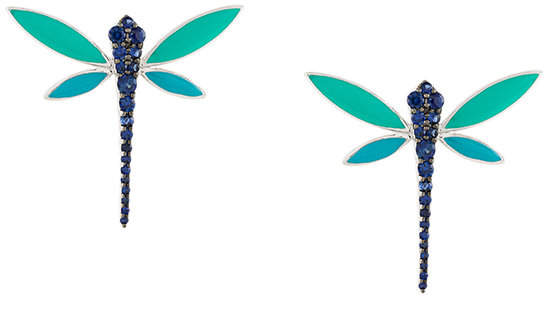 Anapsara 18kt Weißgold-Ohrstecker mit Saphiren