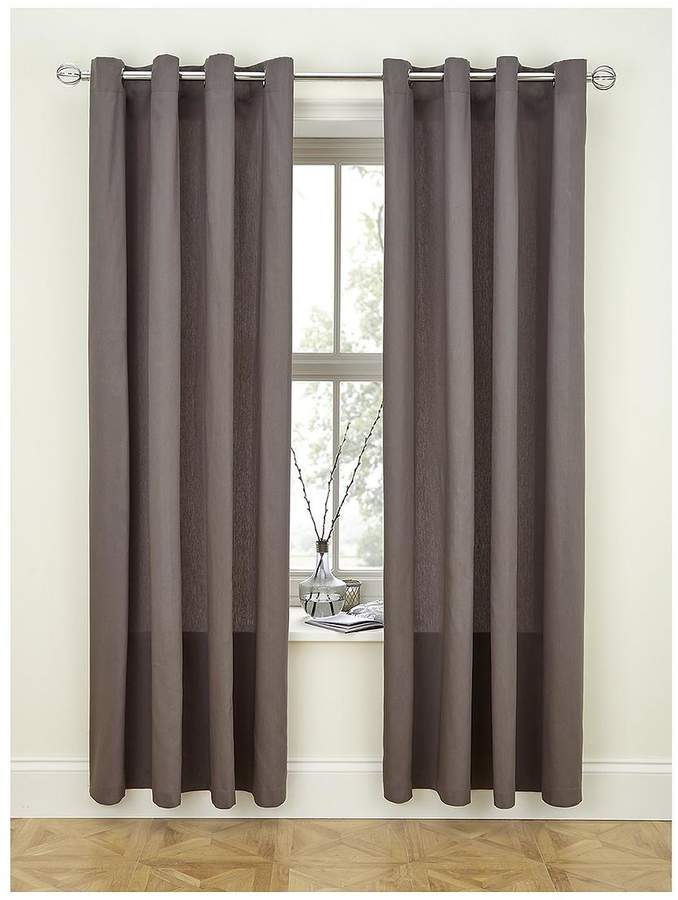 Canvas Lightweight Eyelet Unlined Curtains