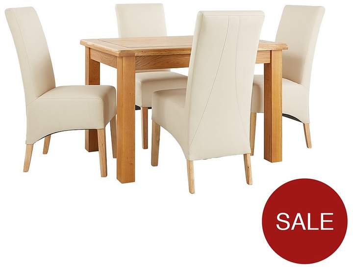 Oakland 120cm Solid Wood Dining Table + 4 Eternity Chairs