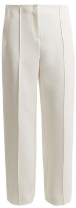 Diane von Furstenberg Mid Rise Wide Leg Side Striped Trousers - Womens - White
