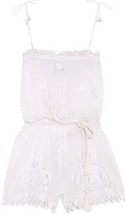 Peggy Cotton And Lace Playsuit
