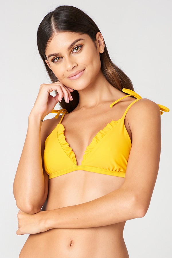 J&K Swim X Triangle Frill Bikini Top
