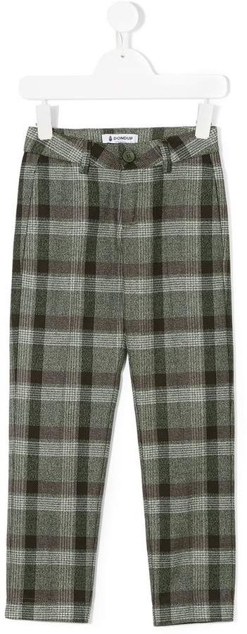 Dondup Kids plaid tailored trousers