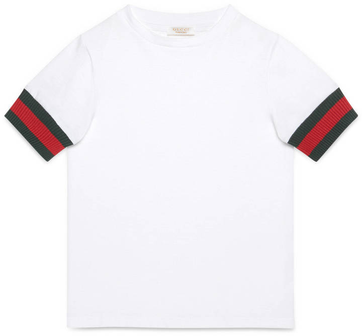 Gucci Children&#39;s cotton t-shirt with Web - ShopStyle Kids