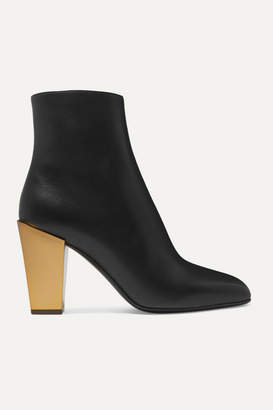 Salvatore Ferragamo Teti Leather Ankle Boots - Black Salvatore Ferragamo Teti Leather Ankle Boots - Black