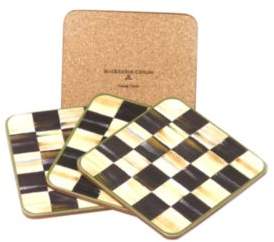 MacKenzie-Childs Set of 4 Courtly Check Coasters