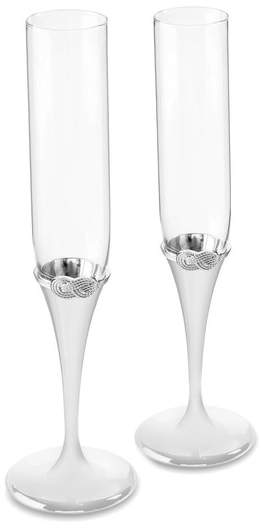 x Wedgwood Infinity Set of 2 Toasting Flutes