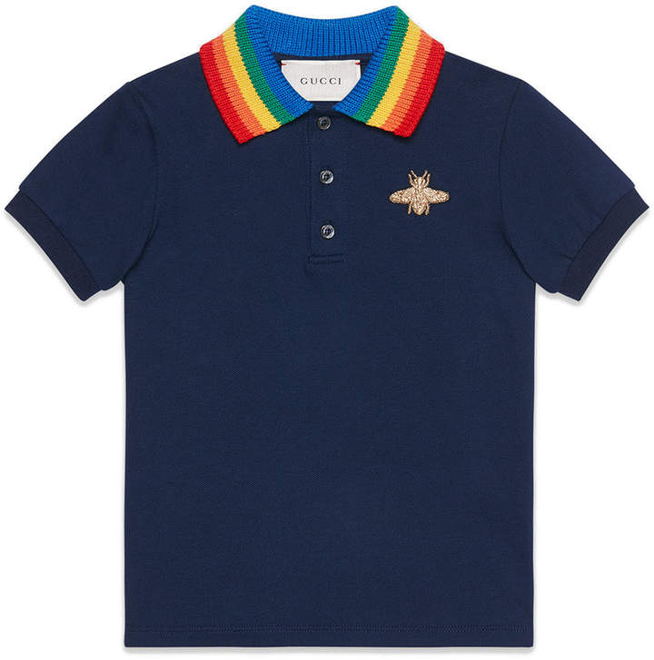 Gucci Kids Children's cotton polo with bee
