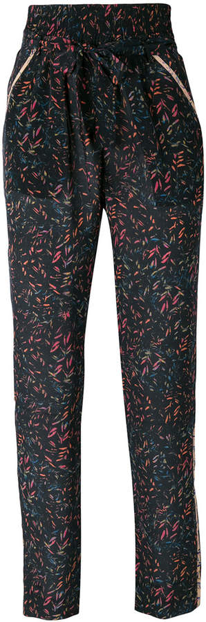 floral print tapered trousers