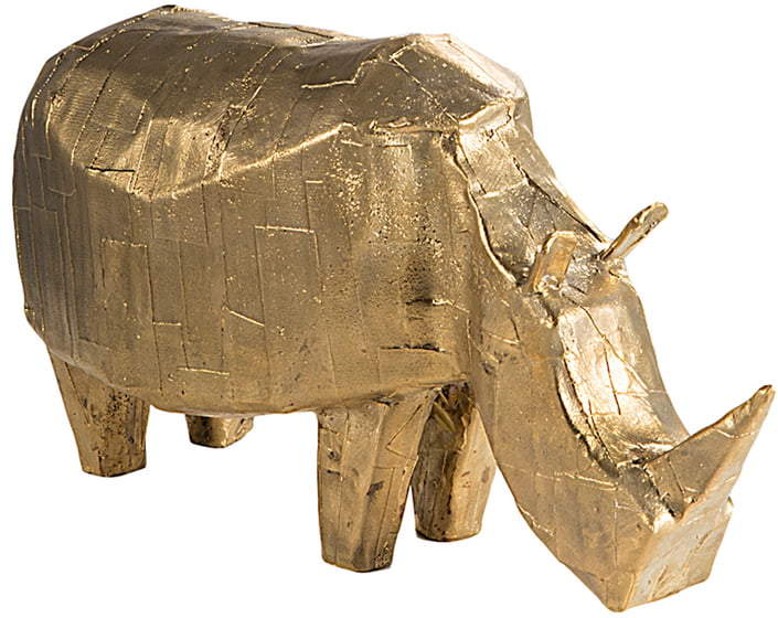 Pulpo - Dekofigur, Nashorn / Bronze