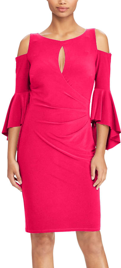 Pink Poppy Cutout Bell-Sleeve Dress - Women
