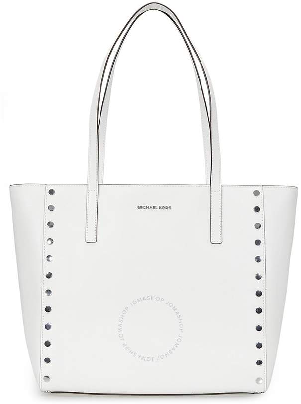 Michael Kors Rivington Large Studded Tote - Optic White - ONE COLOR - STYLE