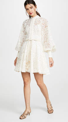 Zimmermann Amari Paisley Lace Short Dress
