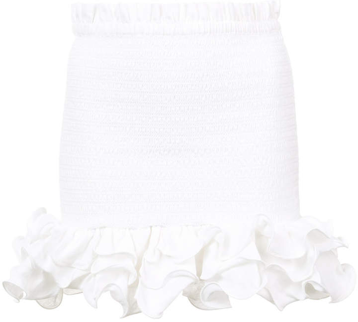 ruffle mini skirt