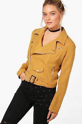 Damen Holly Jacke in Wildlederoptik mit Gürtel