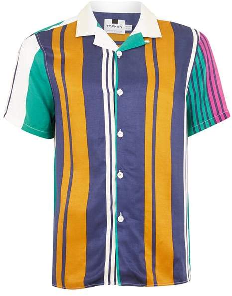 Gestreiftes Hemd mit Reverskragen