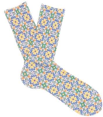 Euphoria floral-print cotton-blend socks