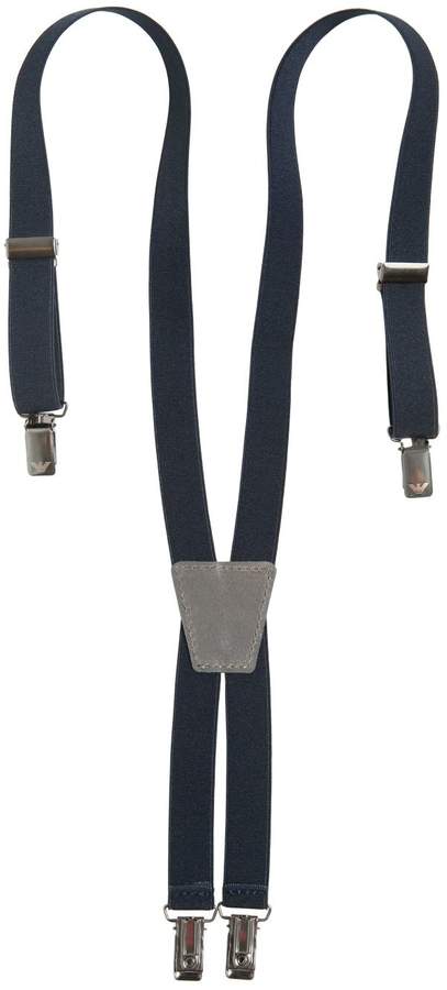 Elastic Suspenders With Logo Detail