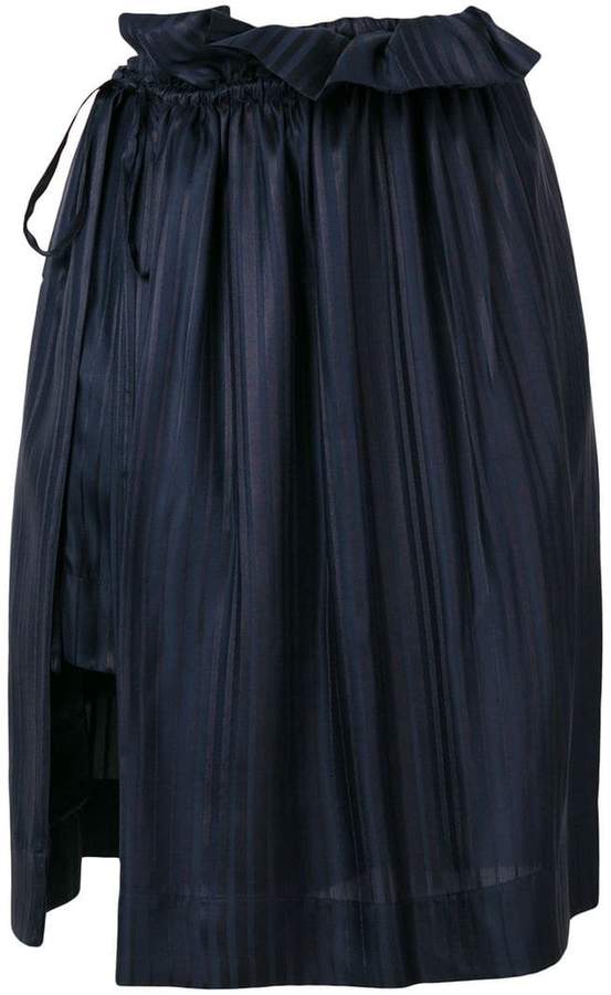 asymmetric pleated skirt
