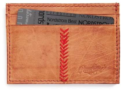 Baseball Stitch Leather Card Case