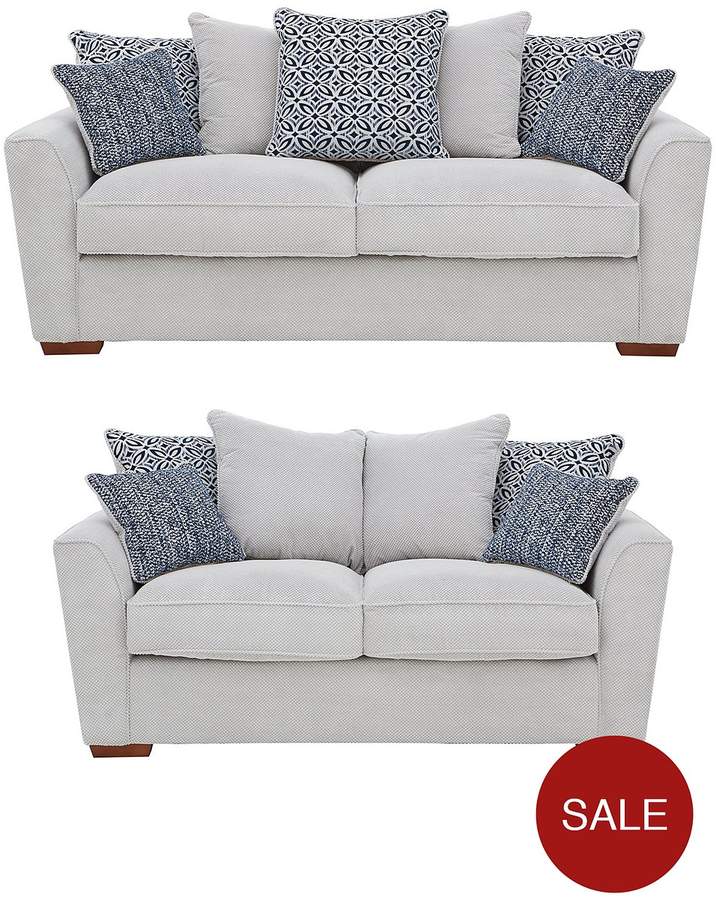 Bloom Fabric 3-Seater + 2-Seater Sofa Set