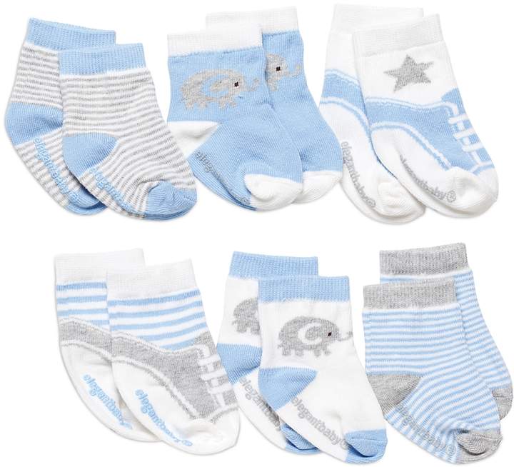 Boys' Cutie Blues Socks, 6 Pack - Baby