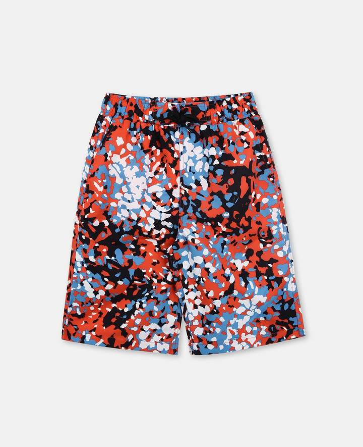 bix red camouflage swim shorts