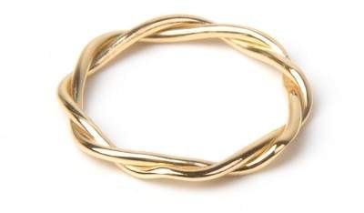 Styleserver DE By Boe Twisted Shape Band Ring vergoldet