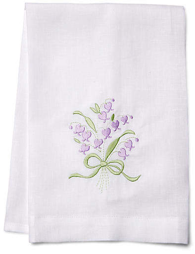Wisteria Guest Towel - Green/White