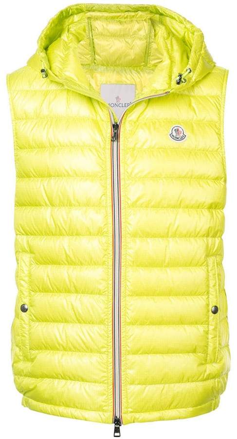 zipped padded gilet