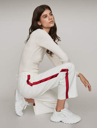 Maje Wide-leg pants with contrasting stripes