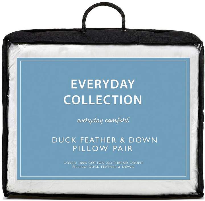 Everyday Collection Pair Of Duck Feather And Down Pillows