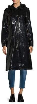 Long-Sleeve Glossy Rain Coat